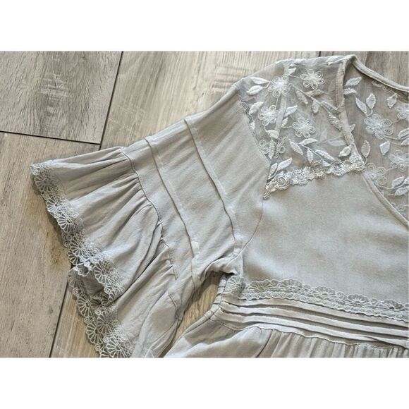 POL gray, shabby chic blouse, size S - Picture 5 of 11